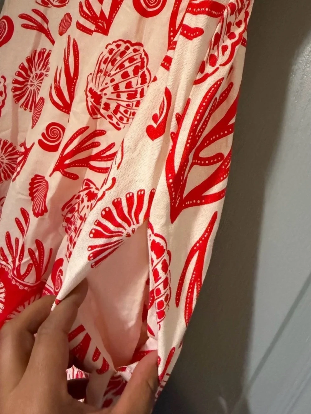 Calypso St. Barth Red and White Maxi Dress - Picture 3 of 5